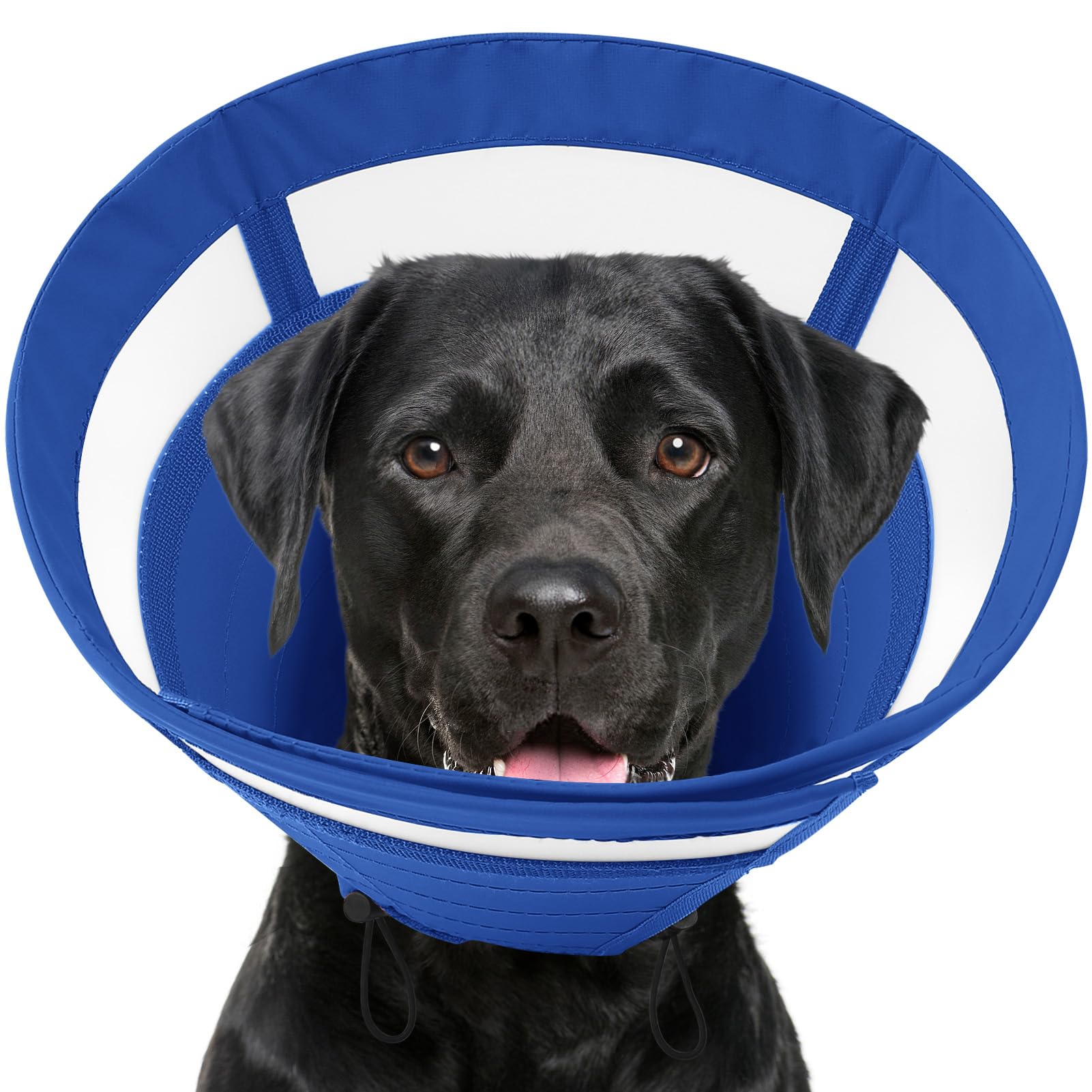 Photo 1 of SAWMONG Soft Dog Cone Collar, Cone for Dogs to Stop Licking, Dog Cones for Large Dogs, Comfy Elizabeth E-Collar for Doggy After Surgery Alternative, Adjustable Pet Recovery Collar (L,Blue)
