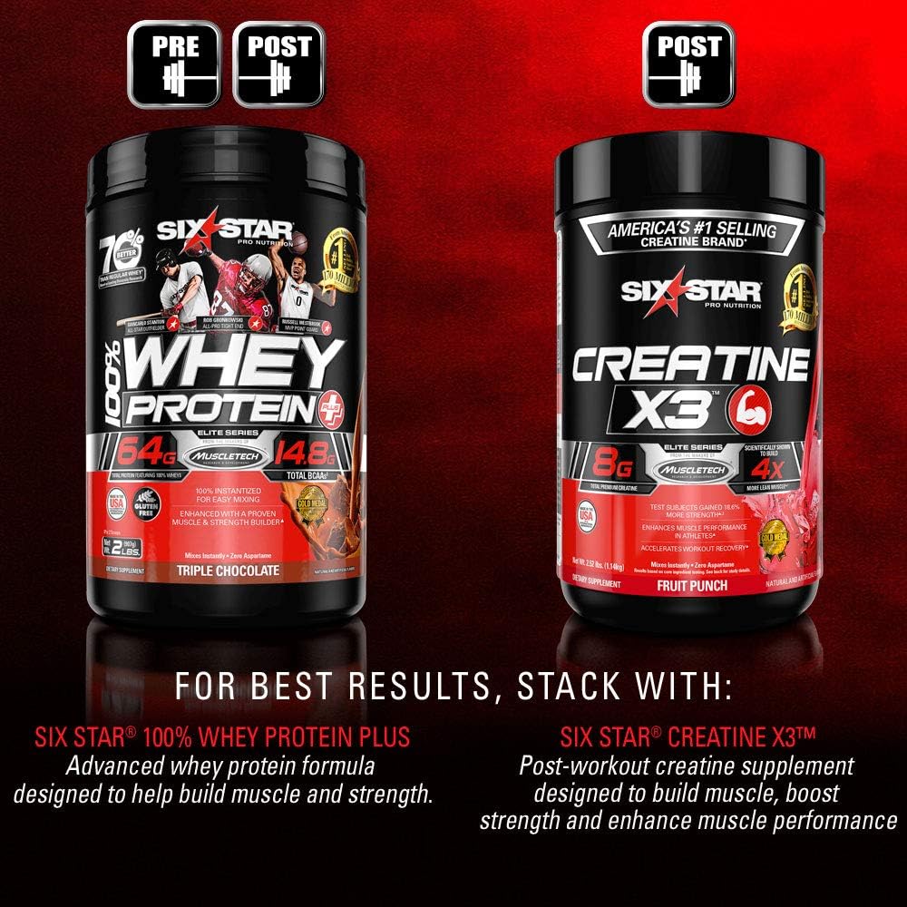 Six Star Explosion Pre Workout, Powerful Pre Workout Powder with Extreme Energy, Focus and Intensity, Fruit Punch, 30 Servings: Health & Personal Care