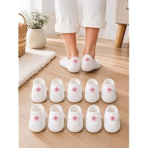 Women Cute Socks 10 Pairs Cotton Kawaii Embroidered Funny Low Cut Ankle Socks for Women Man Daily Wear