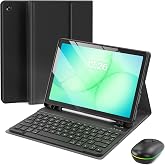 MERSATM for Samsung Galaxy Tab A11 Plus/A9 Plus Case with Keyboard | 3-Speed Mouse, 11-inch case , Detachable Magnetic Keyboard, S Pen Holder, Black