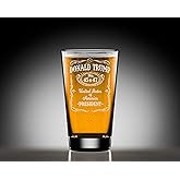 NeeNoNex Donald Trump Laser Engraved Beer Pint, Right Wing, Conservative Gift, Trump For Presidency, Poilitical Gift, 45-47