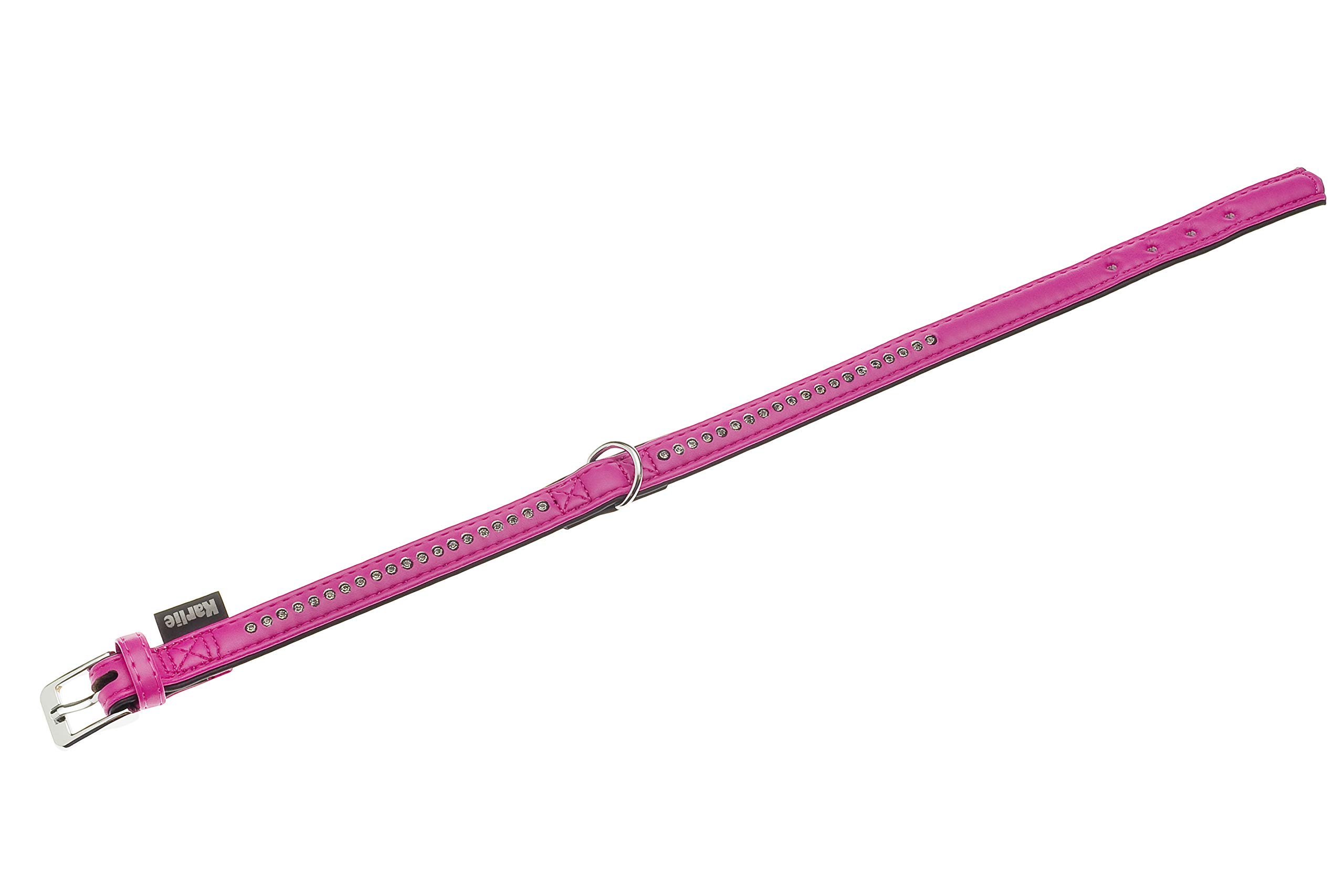 Dog Collar Padded Monte Carlo Pink L 33-37cm 16mm