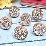 Indian Shelf 6 Pieces Wooden Cabinet Knobs- Wooden