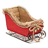 Red Santa Sleigh Christmas Decor for Table Top