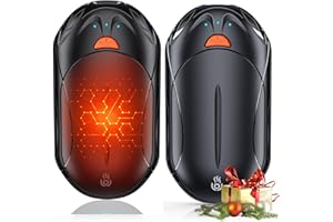 OUTJUT 20Hrs Rechargeable Hand Warmers 2-Pack, Electric Split Hand Warmers, Portable Pocket Warmers with 3 Heating Modes Rapi