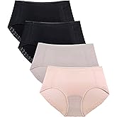 B2BODY Women's Underwear Microfiber Silicone Edge Hipster Panties XS-3X Plus Size