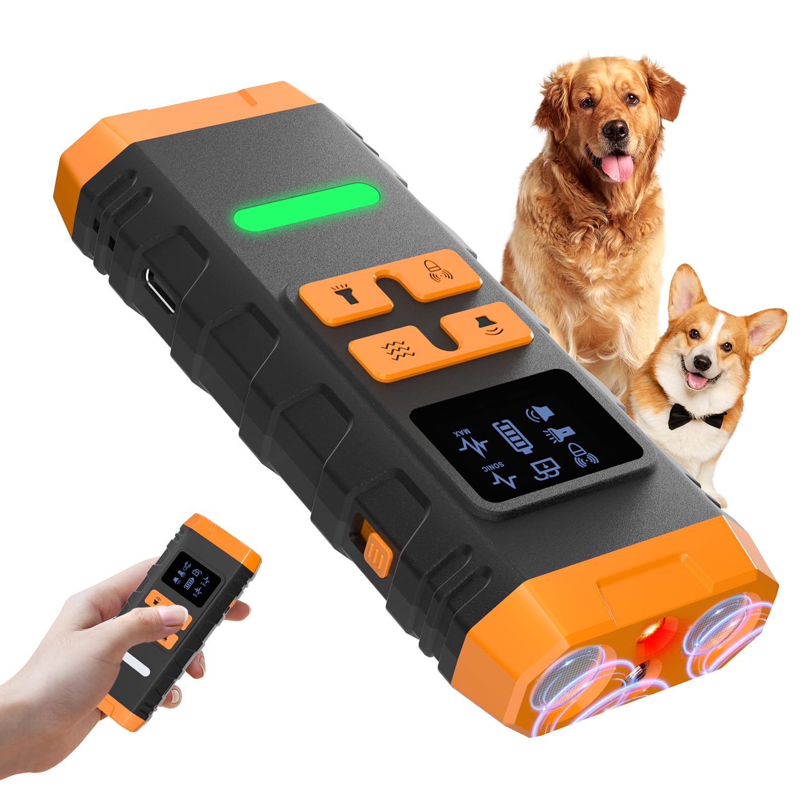 Photo 1 of Fogud Dog Bark Deterrent Device,2X Ultrasonic Anti Barking Device for Dogs, 50 FT Range No More Indoors Outdoors Behavior Correct Safe & Humane Rechargeable Barkshield for Dogs