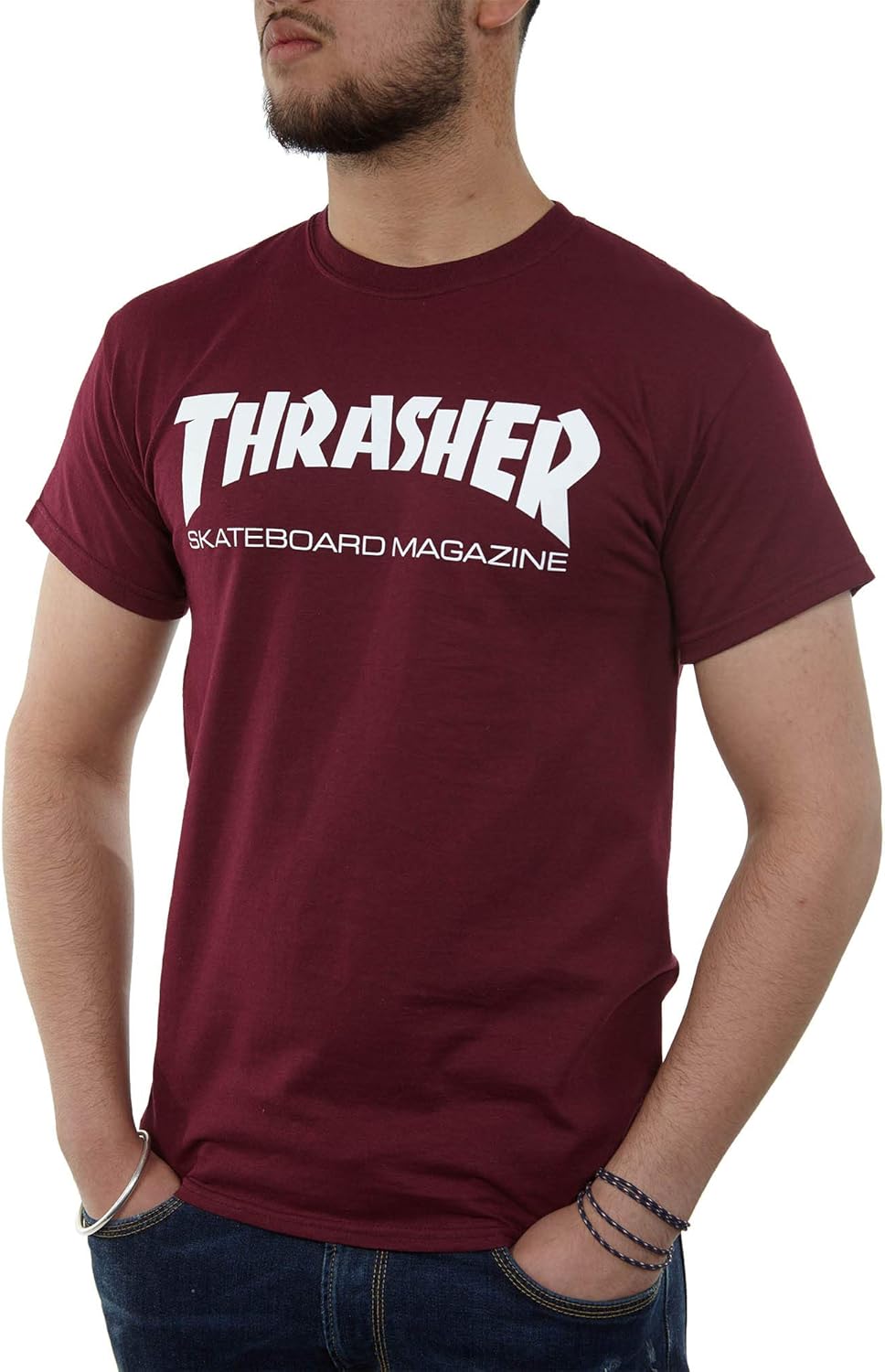 burgundy thrasher shirt