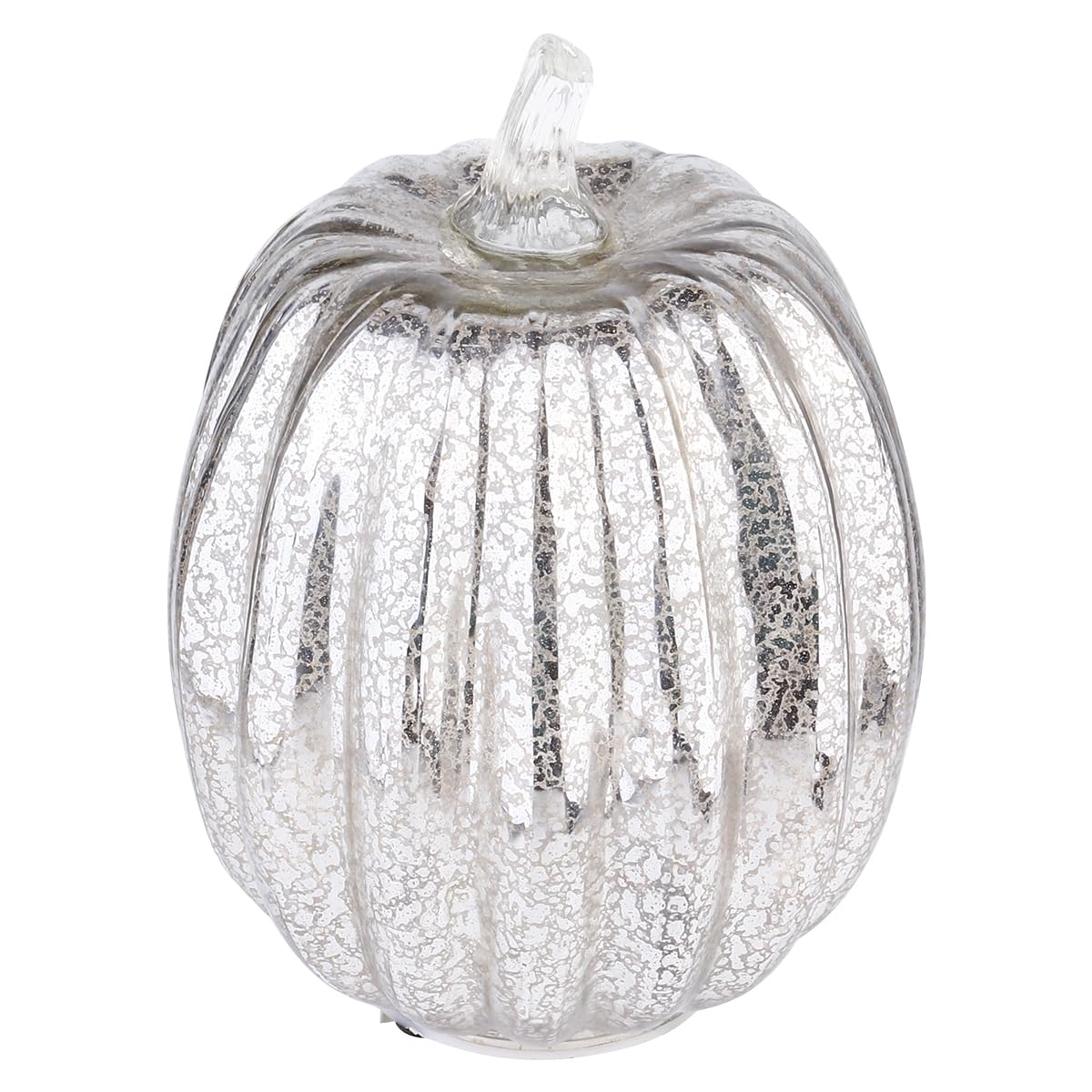 OSALADI Halloween Pumpkin Lantern Clear Glass Flickering Lamp Bedside Night Lights Table Centerpiece for Bedroom Desk Decor