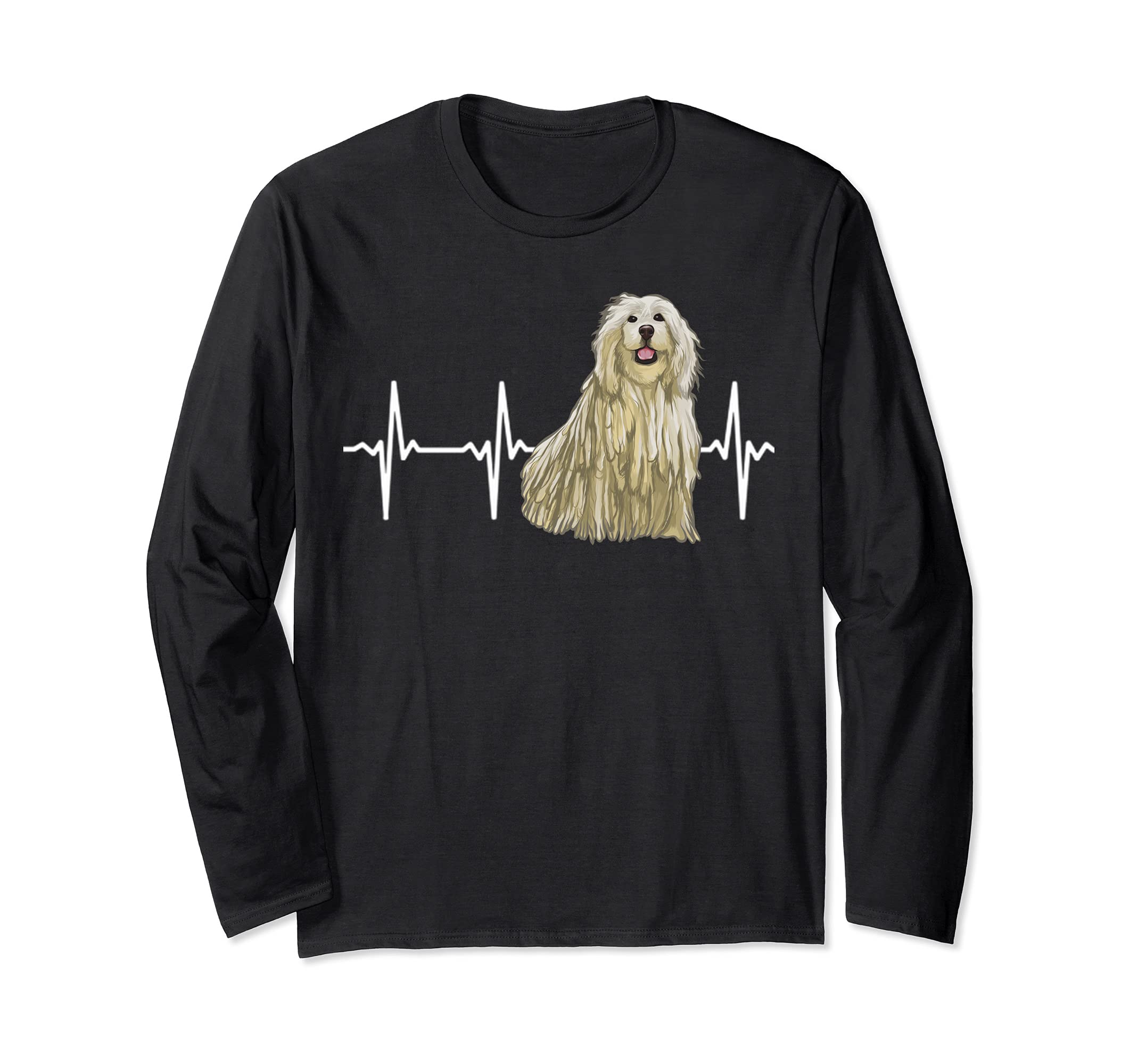 Komondorok Heartbeat Dog Lover Long Sleeve T-Shirt
