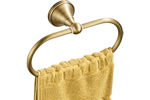 Flybath Oval Towel Ring Antique Brass Hanger Hand Towel Holder for Bathroom Kitchen Accessories Wall Mounted, Brushed Bronze