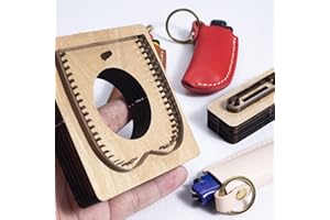 Leather Metal Cutting Dies Set, Premium Steel and Wood Punch Tool for Handmade Crafts, Handmade Leather Lighter Case with Ver