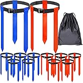 Unixing Flag Football Belts, 10 Sets Adjustable Flag Football Sets with Flags and Belts for Training, with Storage Bag