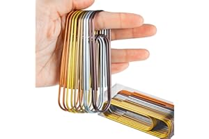 4" Inch Big Paper Clips, 20 Pcs Extra Large Paper Clips -Timenu Multicolored Mega Jumbo Giant Colored Paperclips for Office School Document Organizing