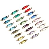 Patikil Birthstone Connector Links, Diamond Clear Charm, Glass Findings Crystal Bead for Drop Dangle Pendants, Necklace, Bracelet, Earring