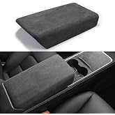 ushilife Suede Center Console Armrest Cover for Tesla Model 3 2016-2022 &amp; Model Y 2016-2024, Car Interior Accessories Armrest Seat Box Cover Protector, NOT for Refresh Models