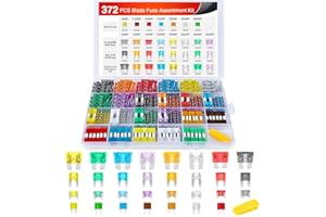 Nilight 372 PCS Car Fuses Assortment Kit Standard Mini LP Micro2 Blade Replacement Fuse ATO ATC APS ATS APR 2A 5A 7.5A 10A 15A 20A 25A 30A 35A for Cars Trucks RVs