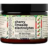 Santa Cruz Paleo Electrolyte Powder, Cherry Limeade, Sugar Free Hydration Drink Mix with Himalayan Pink Salt, Sea Salt, Magnesium Glycinate, Potassium Chloride, Sweetened with Stevia, 30 Servings