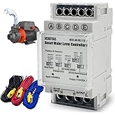MSKOTOAS 110V Automatic Smart Water Level Controller for Water Drainage and Storage, Sump Pump Float Switch Relay,Pump Control with 6.5 ft Detectors, Auto On Off