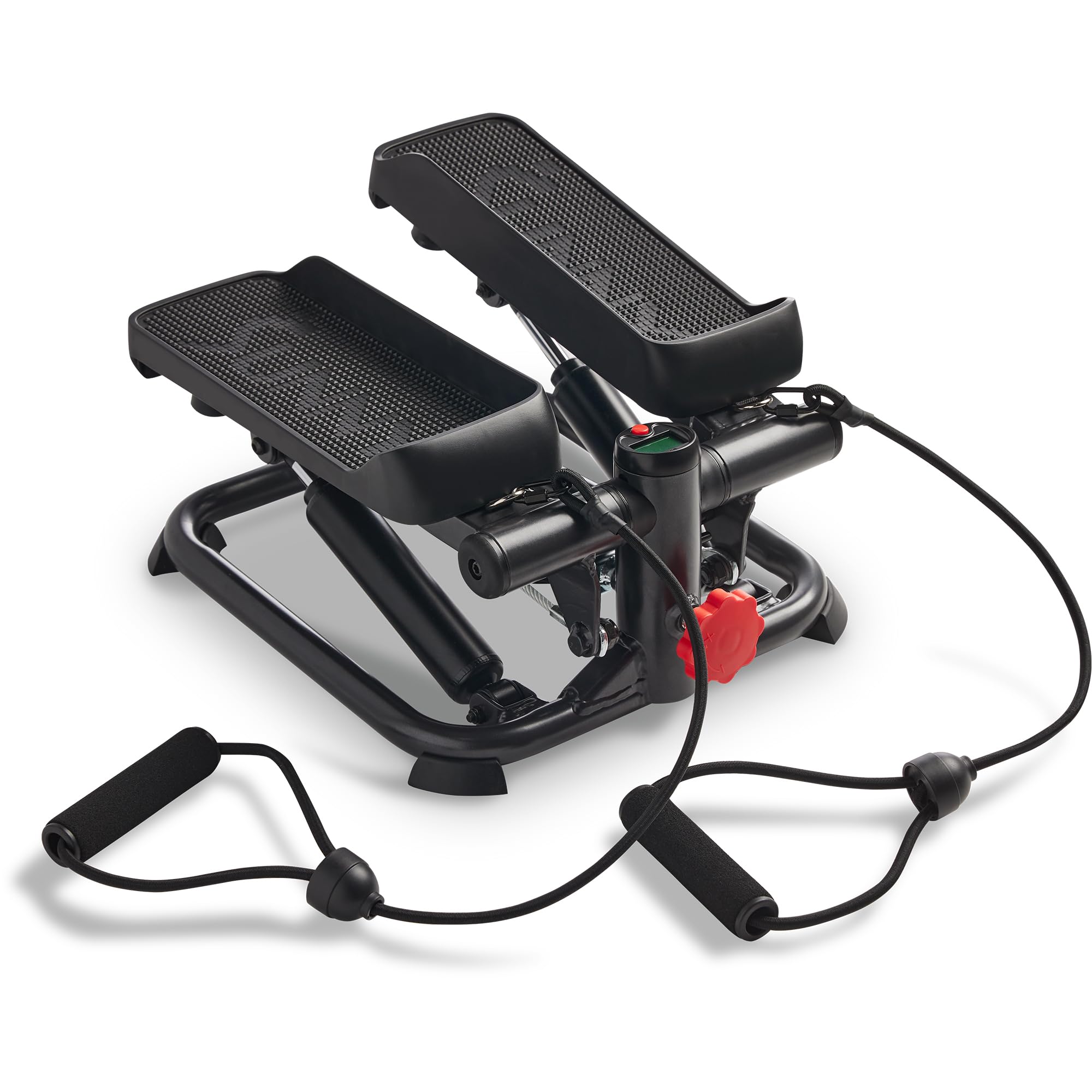 Sunny Health & Fitness Mini Steppers for Exercise at Home, Stair Step Workout Machine, Full Body Cardio Equipment, with Optional Free SunnyFit App Connection and Resistance Band