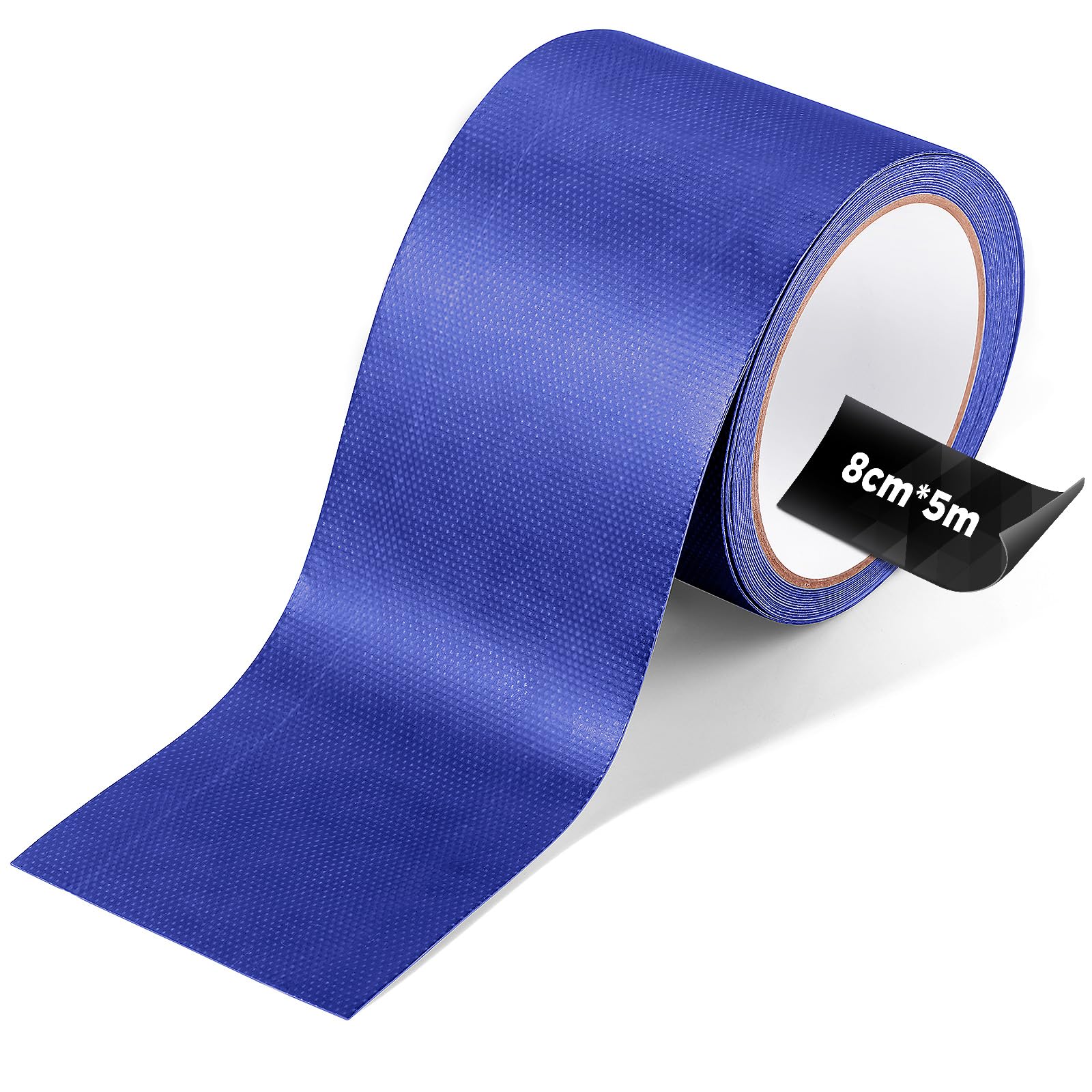 ecooe PVC Tarpaulin Tape, 5M x 8CM Repair Tape, Waterproof Tape for Tent, Sunshade, Gazebo, Tarpaulin, Truck Tarp, Awning, Awning, Tent Repair Tape Blue