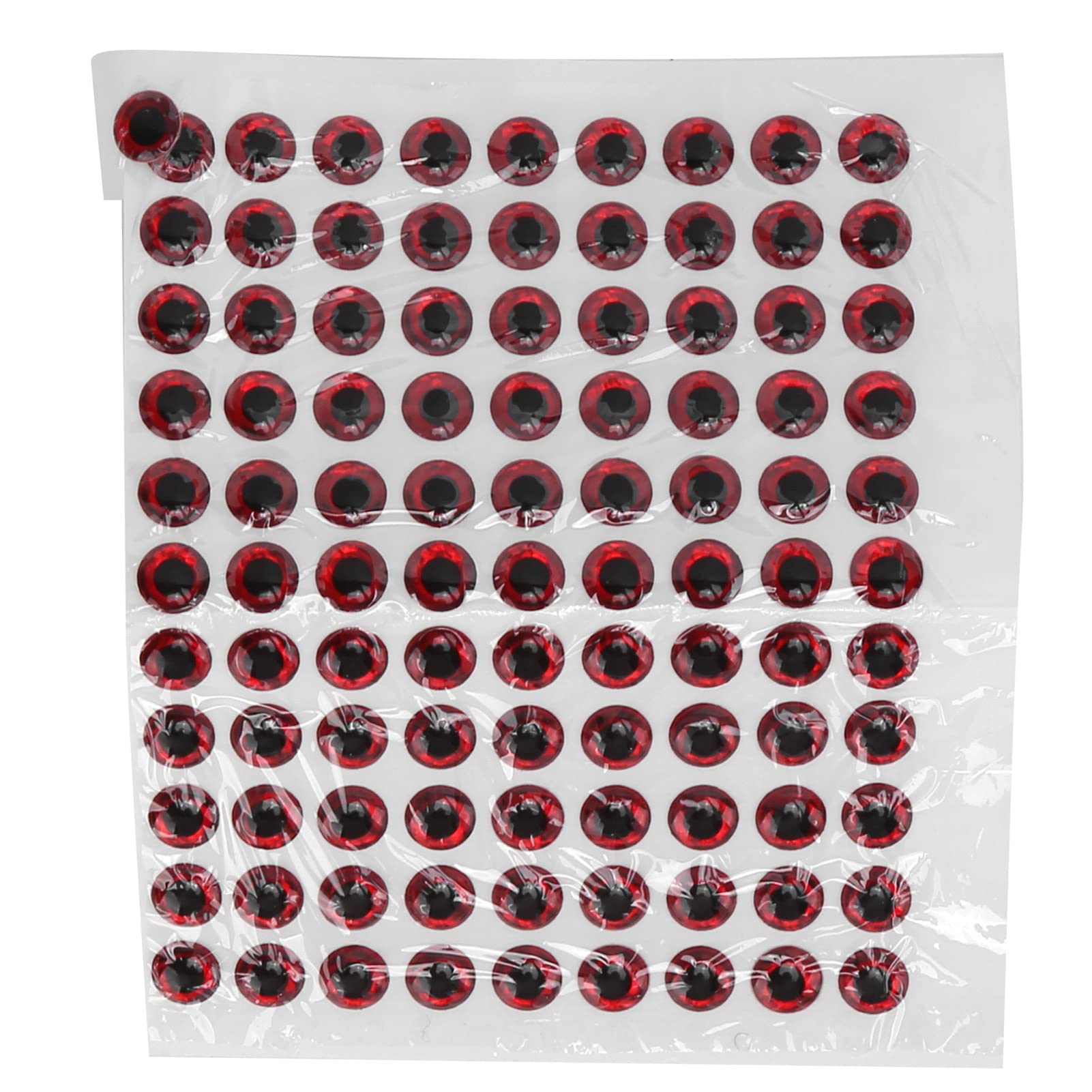100 Pcs Fishing Eyes 3D Bionic Fish Eyes Material Lure Eyes for DIY Baits for Making Fishing Bait (7MM)