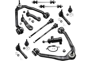 Detroit Axle - AWD Front End 13pc Suspension Kit for Silverado Sierra Chevy GMC Avalanche Suburban Yukon XL 1500 Tahoe Escalade ESV EXT, Upper Control Arms Lower Ball Joints Sway Bars Tie Rods