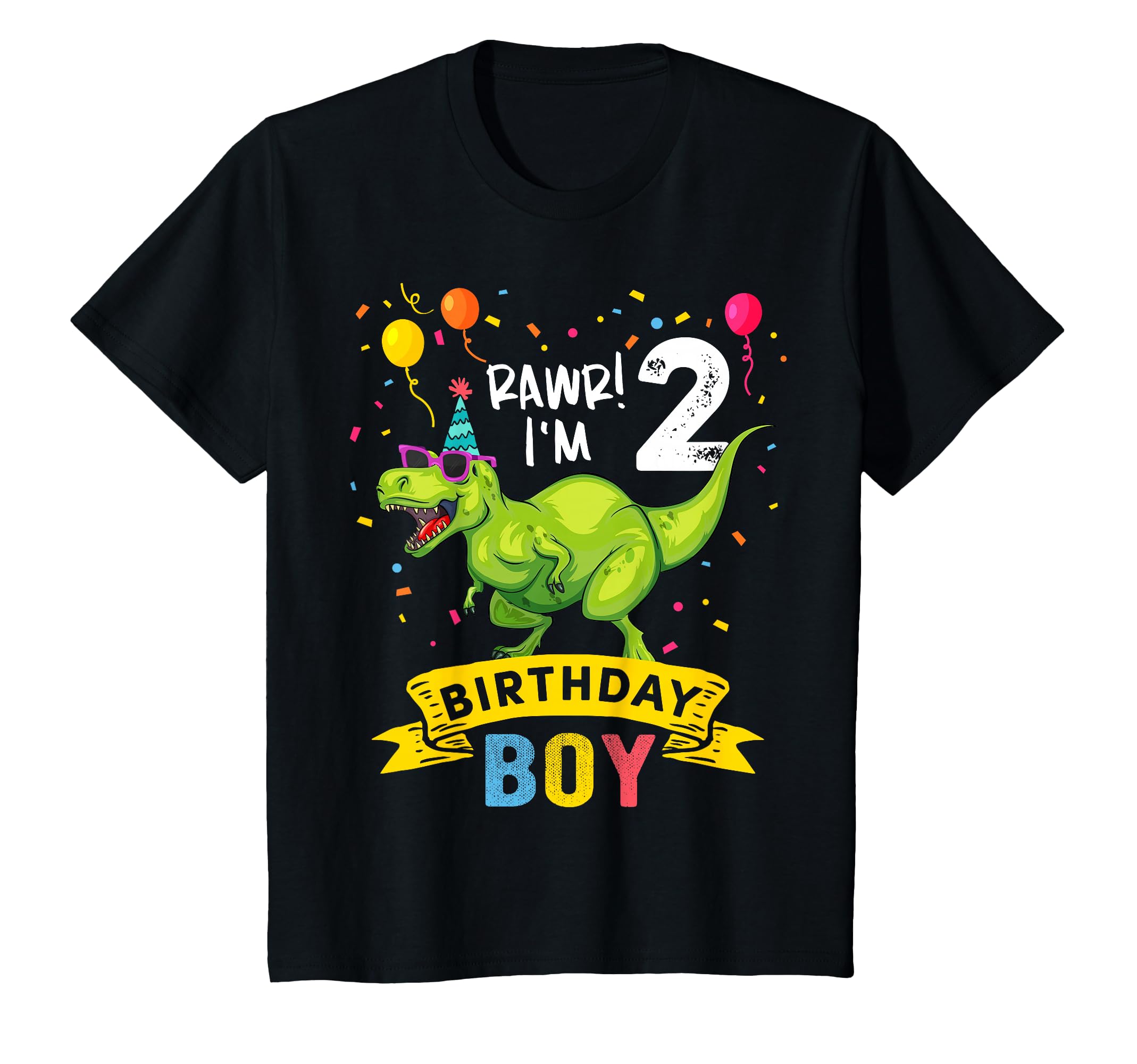 Photo 1 of Kids 2 Year Old T Rex Dinosaur 2nd Birthday Boy T-Shirt