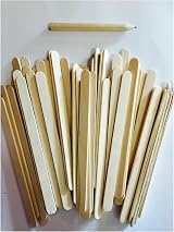 LR Supplies 50 Wooden Plant Labels with Pencil Marker Sticks 92mm x 9mm view 2