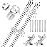 Bubblythe 2 Pack Flag Poles for House, 6 FT Flag