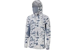 BASSDASH UPF 50+ Men’s Hunting Shirts with Mask Long Sleeve Camo Fishing Hoodie