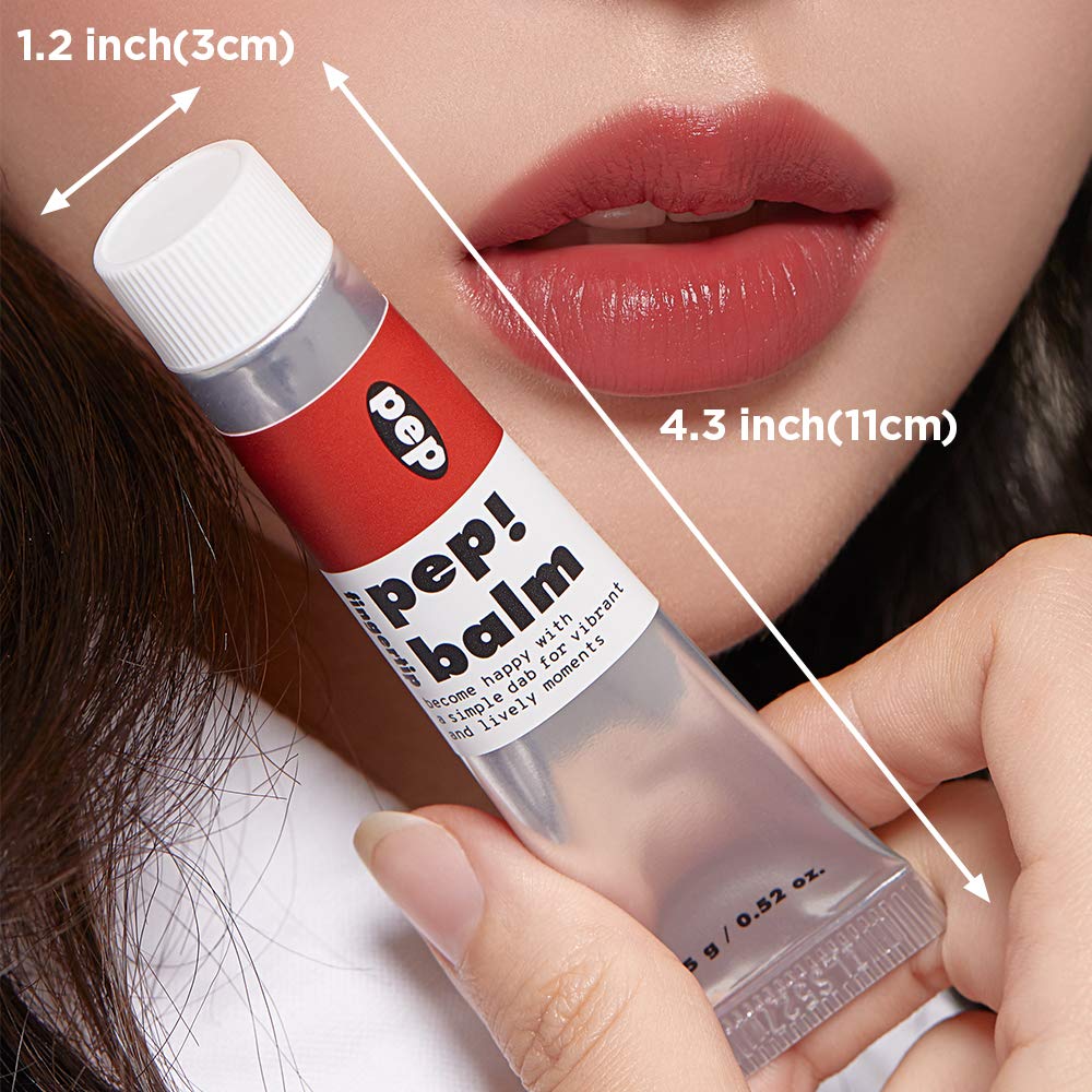 I’M MEME Pep! Balm | Multi-use Lip and Cheek Tint with Shea Butter | Liquid Blush and Lip Stain Balm in One | 005 Brink | K-Beauty Make Up : Beauty
