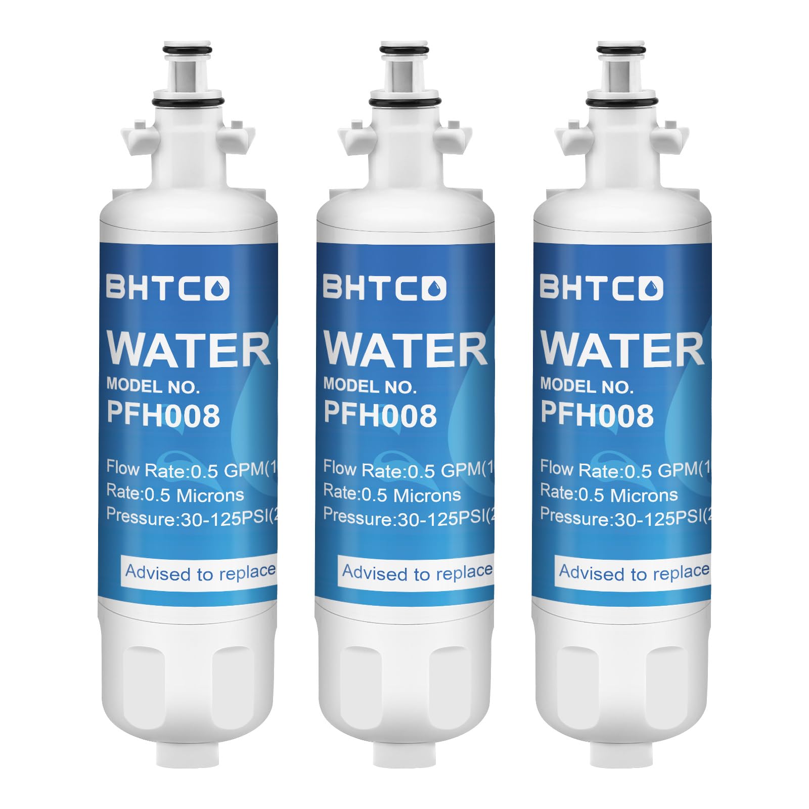 Photo 1 of Refrigerator Water filter for LG LFXC24726S/D, LFXS29766S, LFX25991ST, LMXS27626S, LFX28978ST/W, LFXS30726S Replace (3pcs)