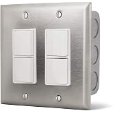 Infratech Dual Duplex Stack Switch, In-Wall Control for Indoor Use, 14-4305