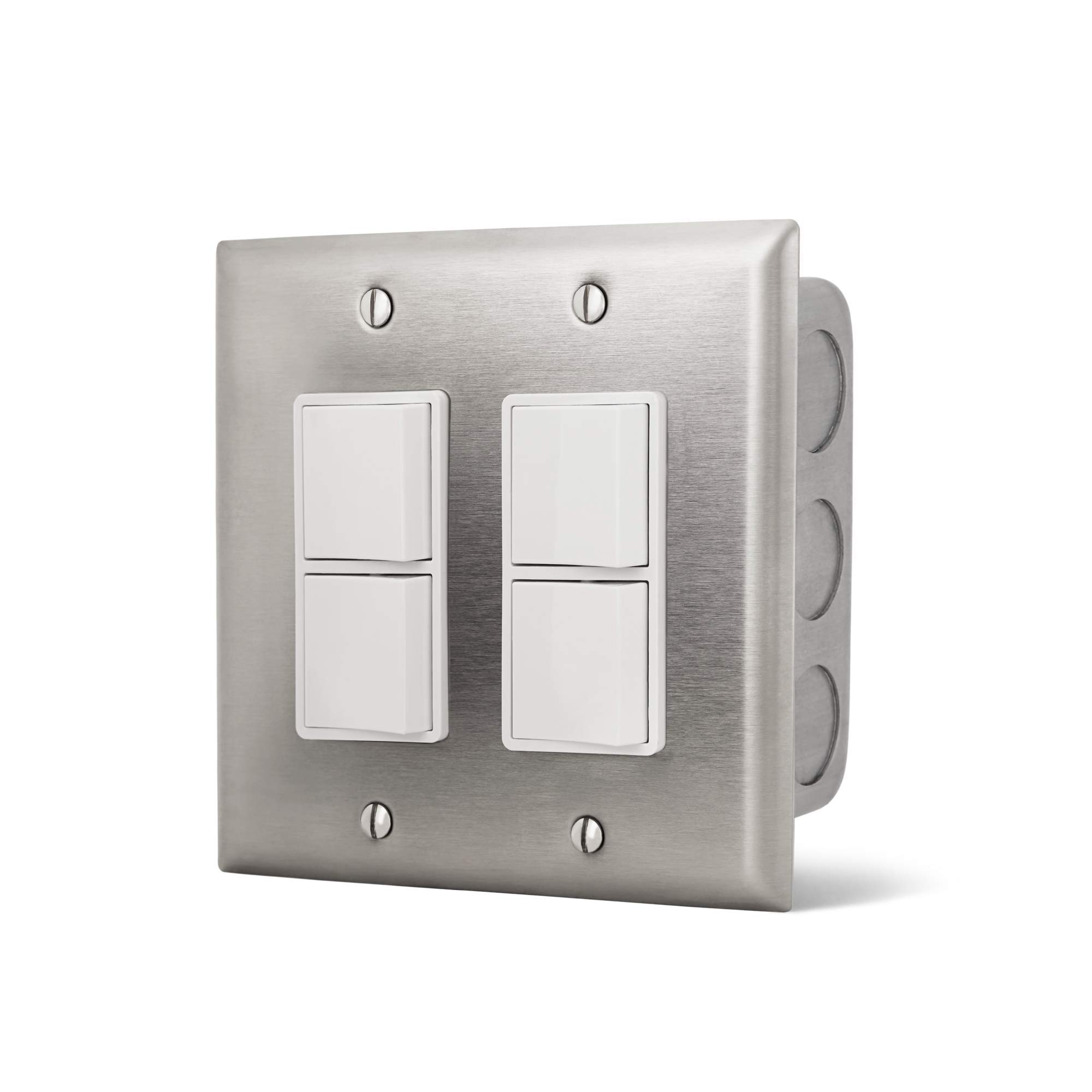 Photo 1 of Infratech Dual Duplex Stack Switch, In-Wall Control for Indoor Use, 14-4305