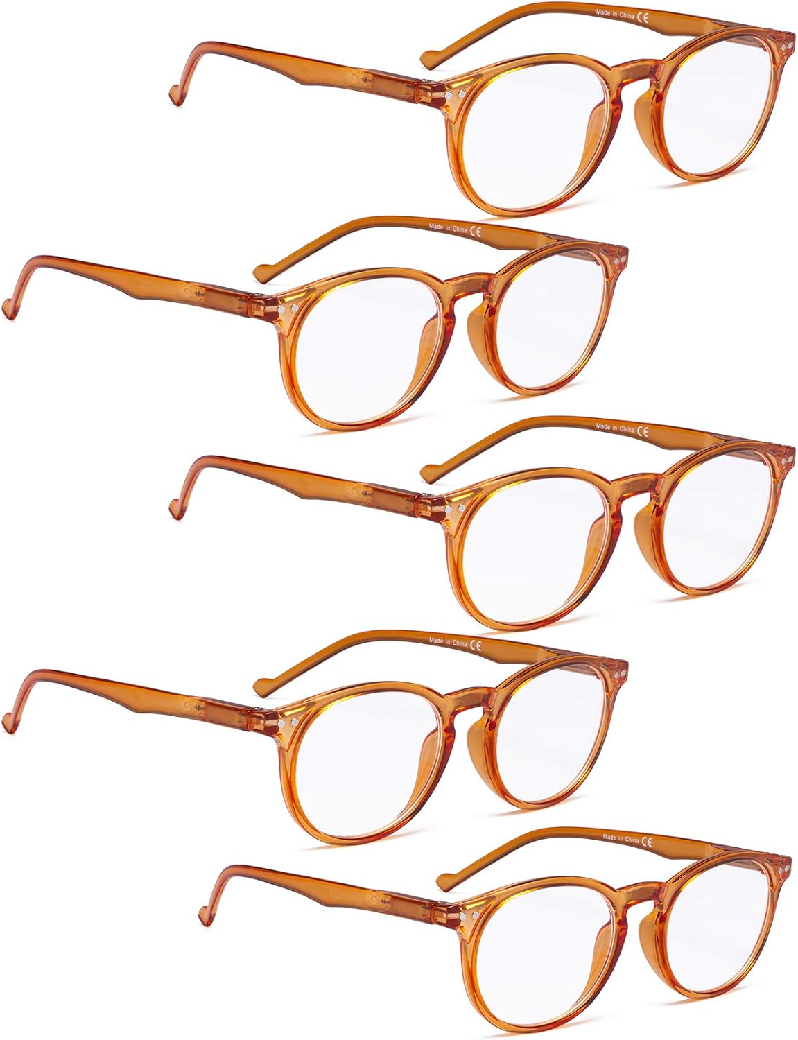 READING GLASSES 5 pack Oval Round Readers (Orange, 2.00) Amazon.ca