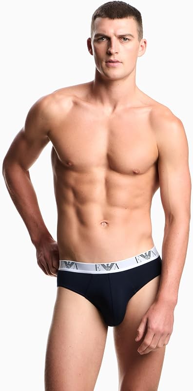 Herren 3-Pack Brief Slip, Armani Blue/Armani Blue/Armani Blue, L EU