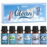 SALUBRITO Clean Fragrance Oils Set, Premium Essential Oils Set for Diffuser, Candle, Soap Making, Fresh Cotton, Clean Home, Fresh Linen, Soft Powder, Blossom Soap, Mint, Strong Scented Oils
