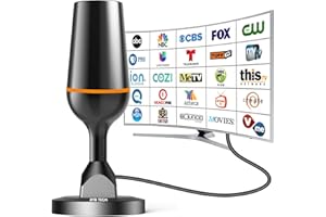 DTB TECH 2025 Digital TV Antenna for Local Channels, TV Antenna for Smart TV Indoor with Strong Magnetic Base, 250+ Miles Reception Indoor Antennas for TV Without Cable - Supports 4K 1080P