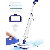 Professional Steam Mop Cleaner, 1300W Floor Steamer with Detergent Chamber, 25S Heat Up, Lightweight Steamer for Cleaning with 2 Washable Pads, Safe for Tiles, Upholstery, Carpet, Hardwood, Azure