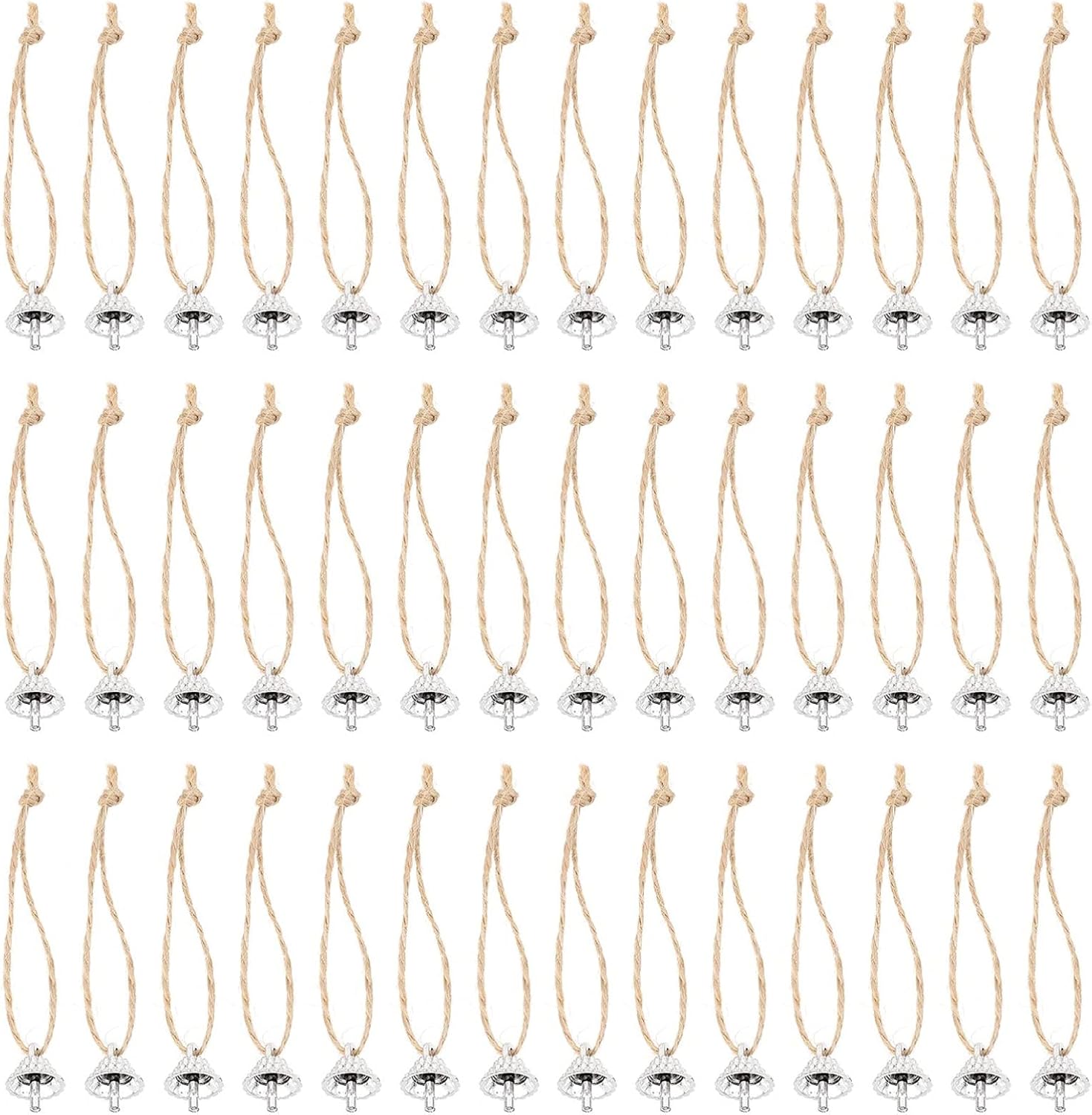 Ornament Hooks - DOITOOL Christmas Tree Balls Rope 100pcs Round Christmas Ornament Caps Christmas Replacement Ornament Hangers Caps Christmas Ball Ornament Caps for DIY Craft Christmas Decorations