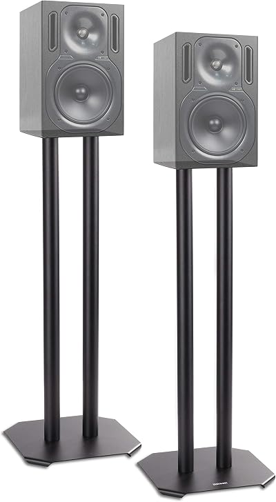 Duronic SPS1022 Floor Speaker Stand Pair Hifi Bluetooth Loudspeaker 60cm Medium