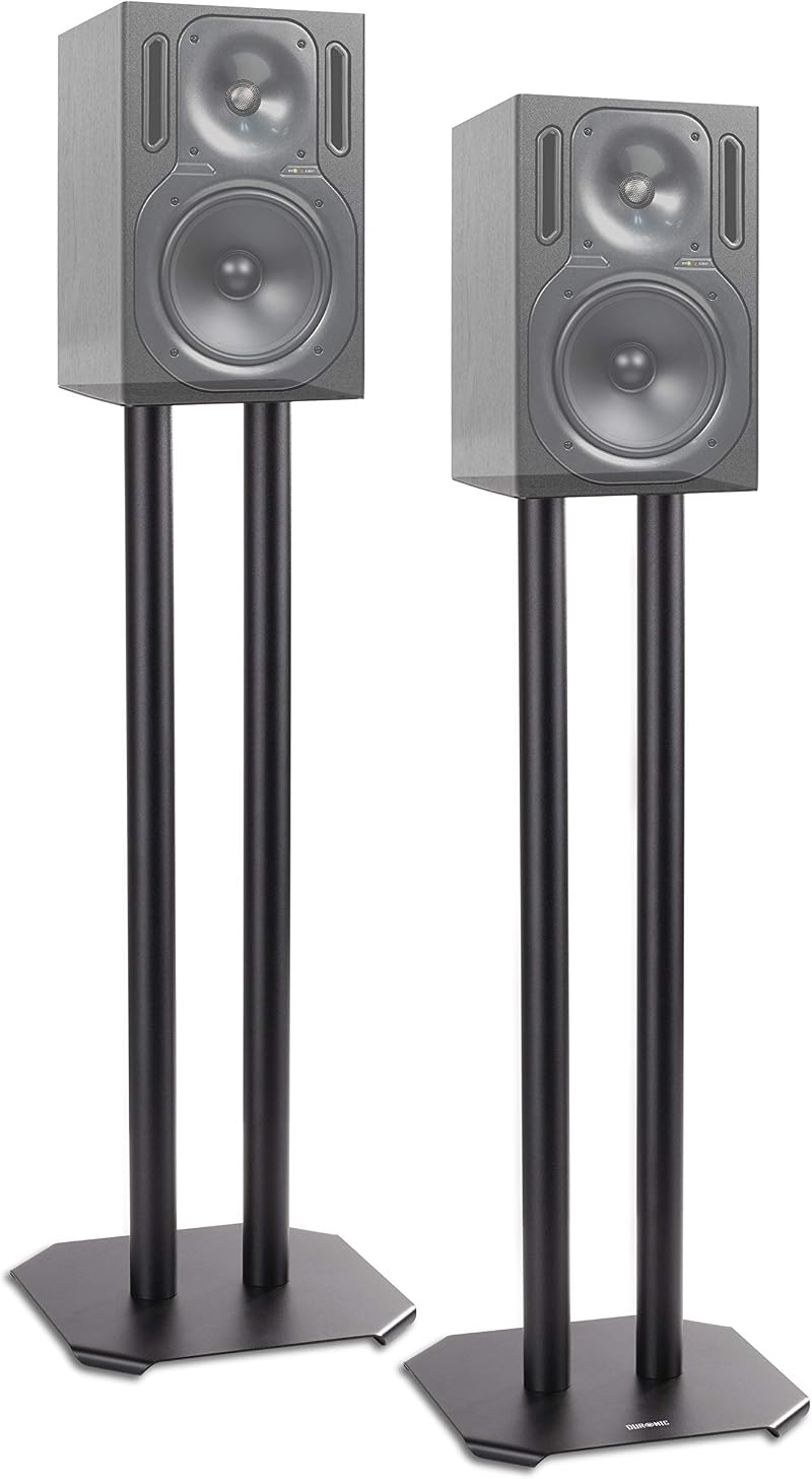 Duronic SPS1022 Floor Speaker Stand Pair Hifi Bluetooth Loudspeaker 60cm Medium