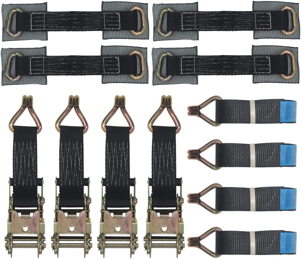 4Pk X 4M Trailer Strap 5000kg, Universal Size, Professional Trailer