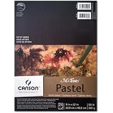 Canson Artist Series Mi-Teintes Pastel Paper, Earth Tones, Foldover Pad, 9x12 inches, 24 Sheets (98lb/160g) - Artist Paper for Adults and Students, Beige