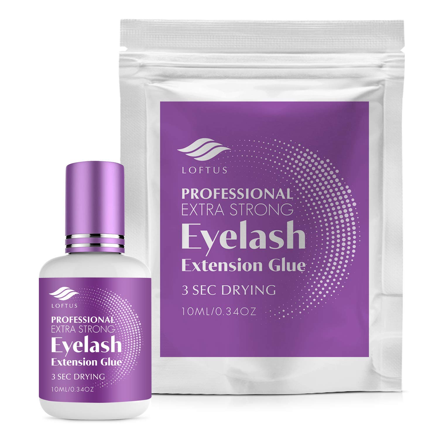 Extra Adhesive eyelash Extension Glue - All Day lash glue for eyelash extensions Wear with Super Strong Bond - Waterproof and Sweatproof - For Professional Makeup and Personal Use