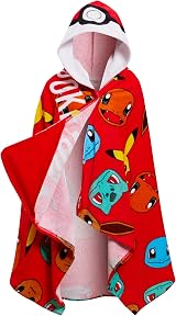 Pokémon Hooded Towel 100% Cotton Kids Poncho Pikachu Beachtowel view 7