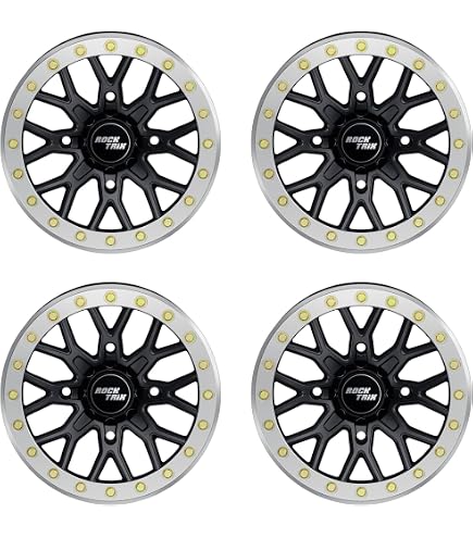 Amazon.com: RockTrix RT104BL 14x7 Beadlock ATV Wheel 4x137 4+3