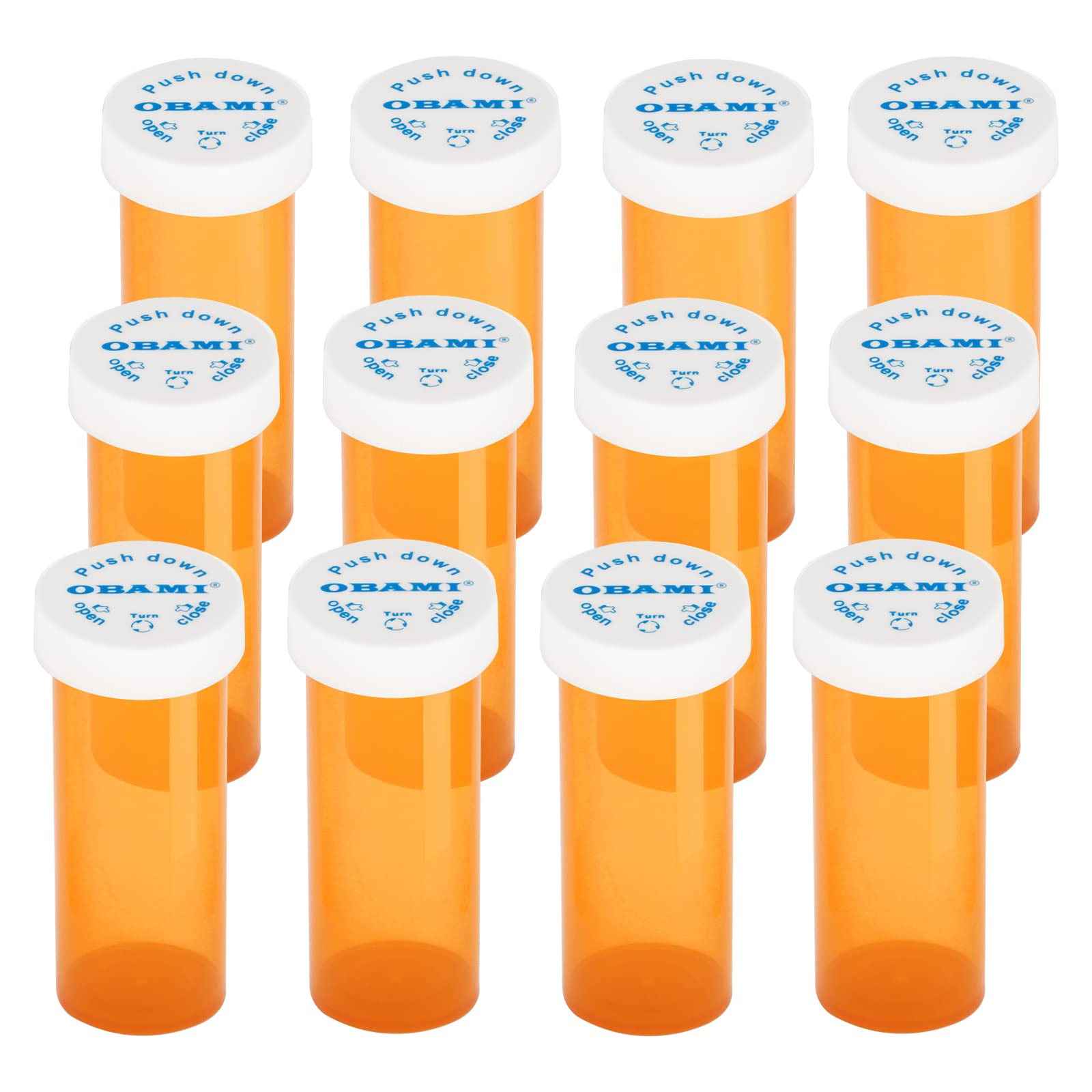 Photo 1 of Plastic Medicine Pill Bottles with Child Resistant Caps - Push Down and Turn - Prescription Vial, Medicine Container, Pill Cases Dispenser Organizers (12pcs, 16 Dram)
