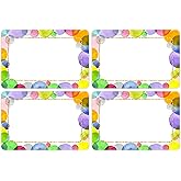 Wonmon 200 PCS Colorful Name Tags Stickers, Self Adhesive Watercolor Dot Style Name Tag Labels Stickers for Back to School Classroom Student Office Desk Cubby Locker Themed Party, 2x3 inch